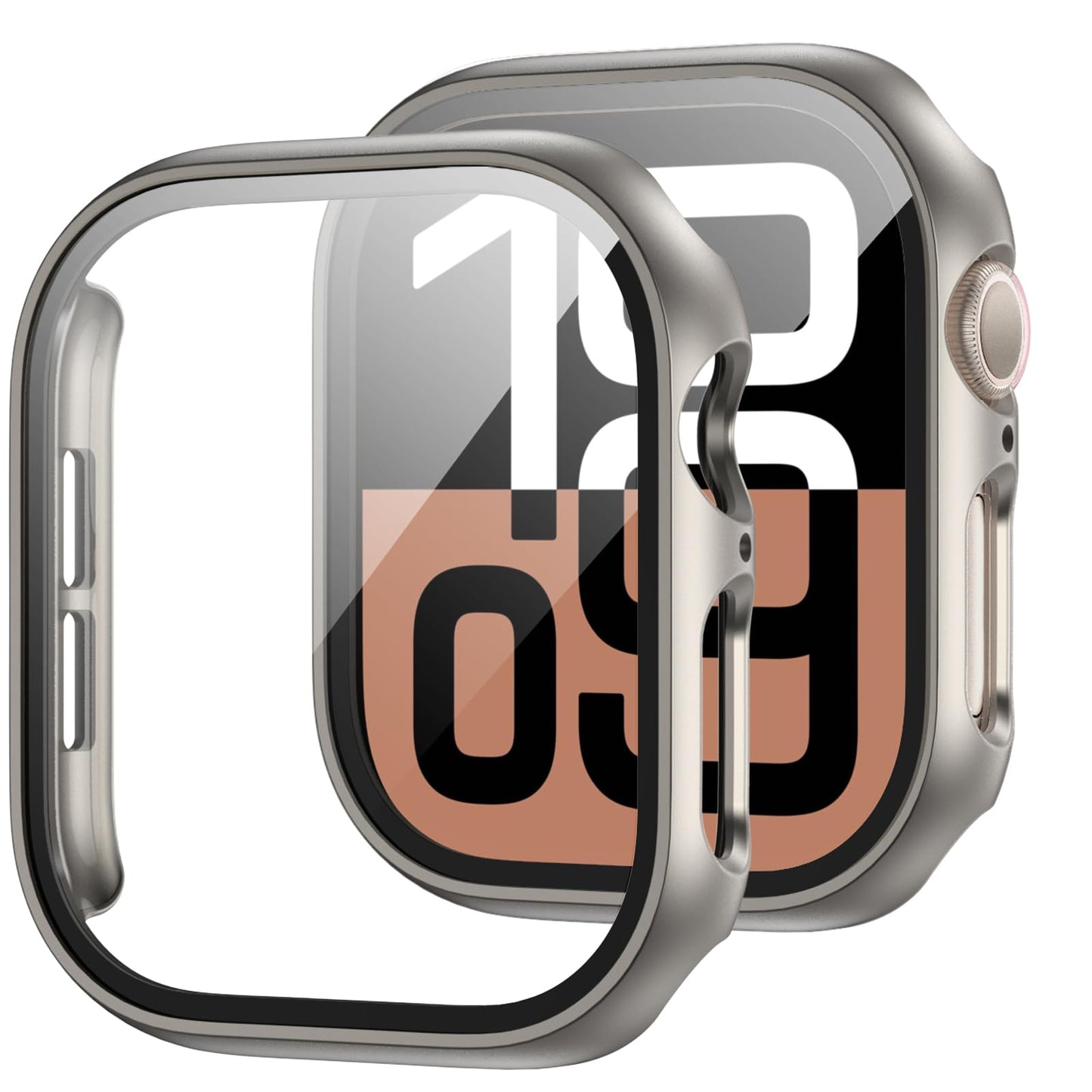 2-Pack Apple Watch Case with Tempered Glass – Full Coverage Protection