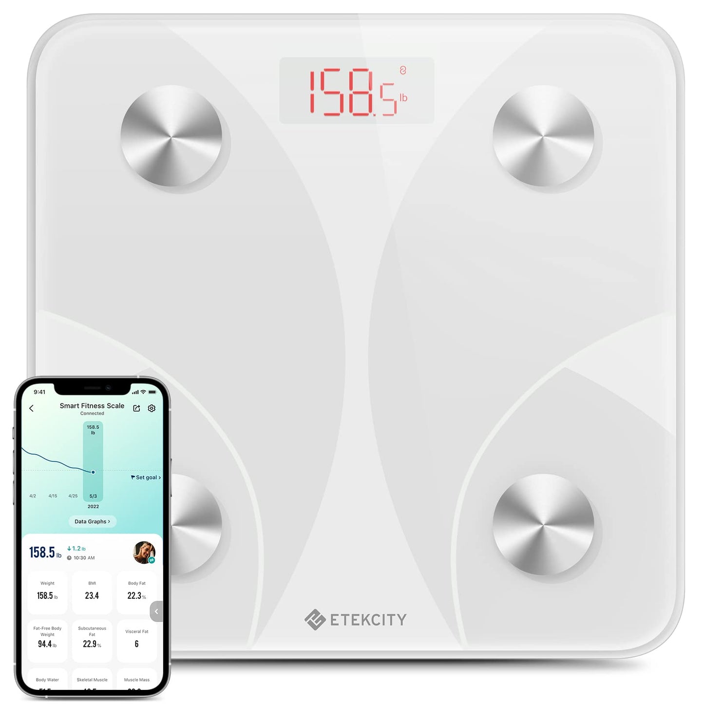 Etekcity Smart Scale – Digital Body Weight & BMI Bathroom Scale