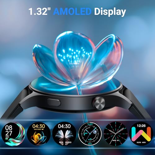 Fitpolo 1.3” AMOLED Smartwatch – Bluetooth Call & Fitness Tracker