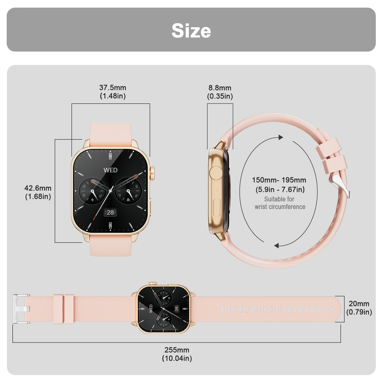 MFVLP 1.85” AMOLED Smartwatch – Fitness & Call Features