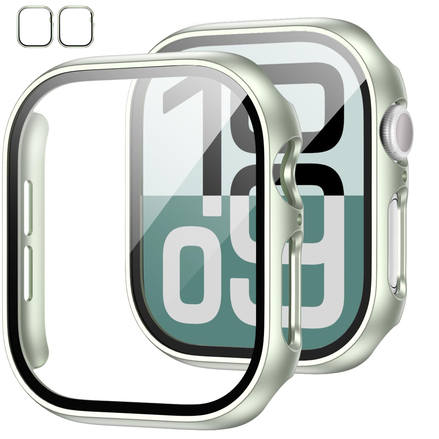 2-Pack Apple Watch Case with Tempered Glass – Full Coverage Protection