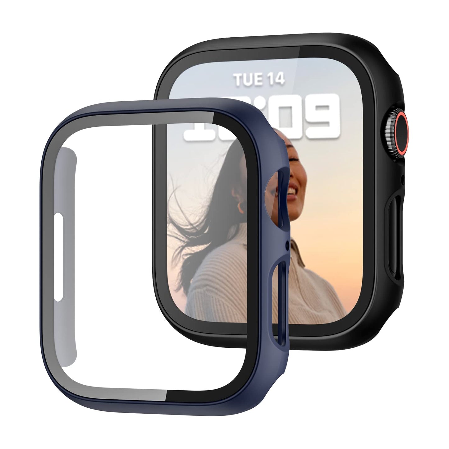 2-Pack Apple Watch Case with Tempered Glass – Full Coverage Protection