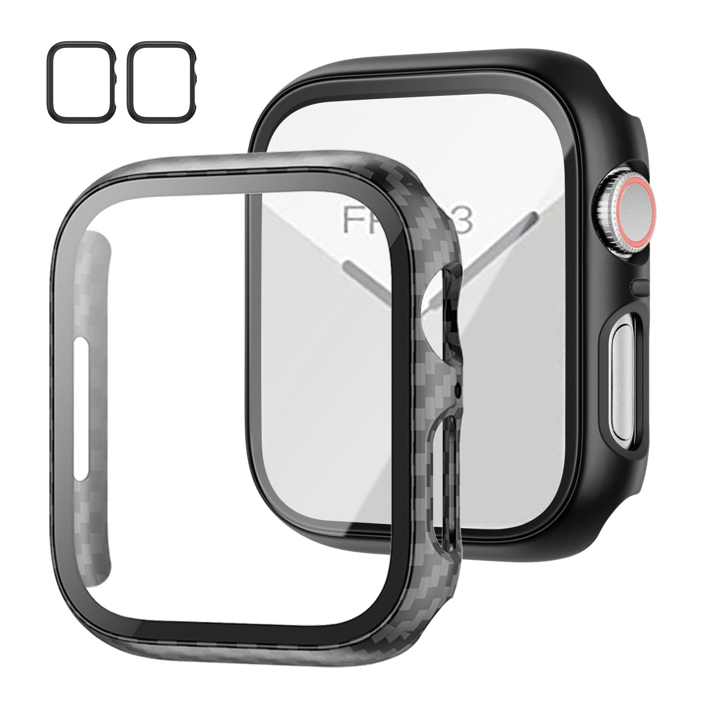 2-Pack Apple Watch Case with Tempered Glass – Full Coverage Protection