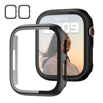 2-Pack Apple Watch Case with Tempered Glass – Full Coverage Protection