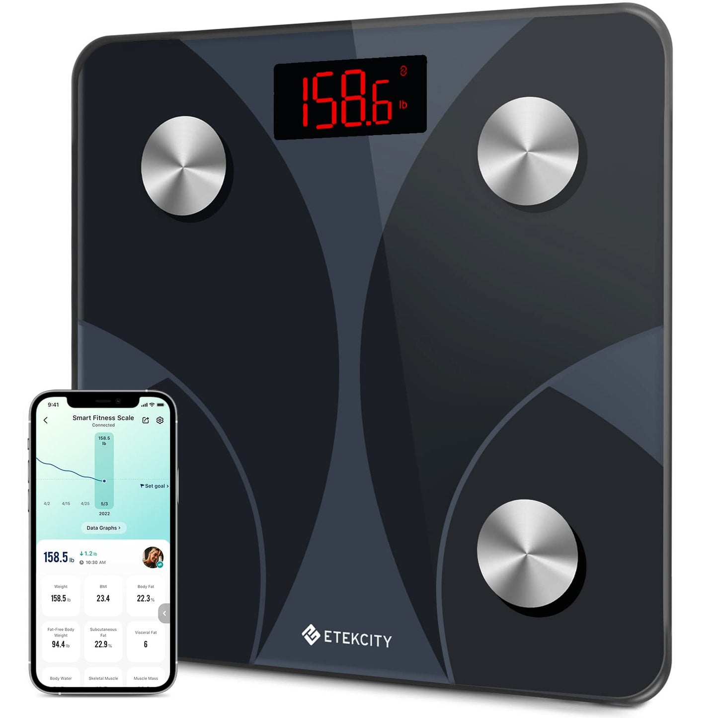 Etekcity Smart Scale – Digital Body Weight & BMI Bathroom Scale