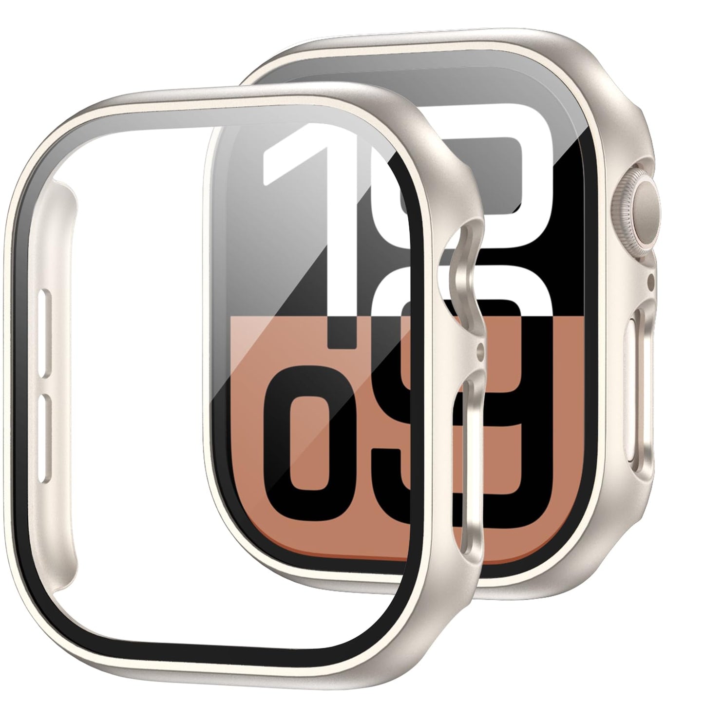 2-Pack Apple Watch Case with Tempered Glass – Full Coverage Protection