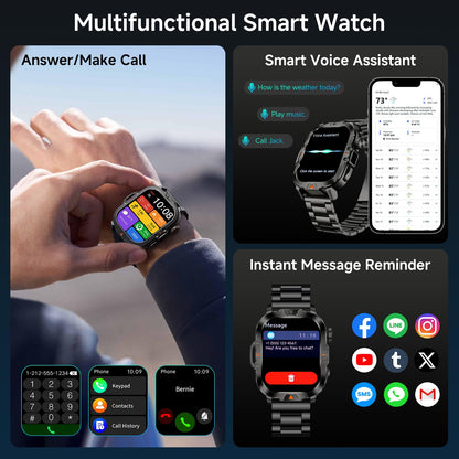 BRUBOSES Smartwatch – 30-Day Battery & Fitness Tracker