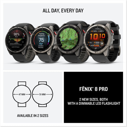 Garmin Fenix 8 Pro – Premium GPS Multisport Smartwatch
