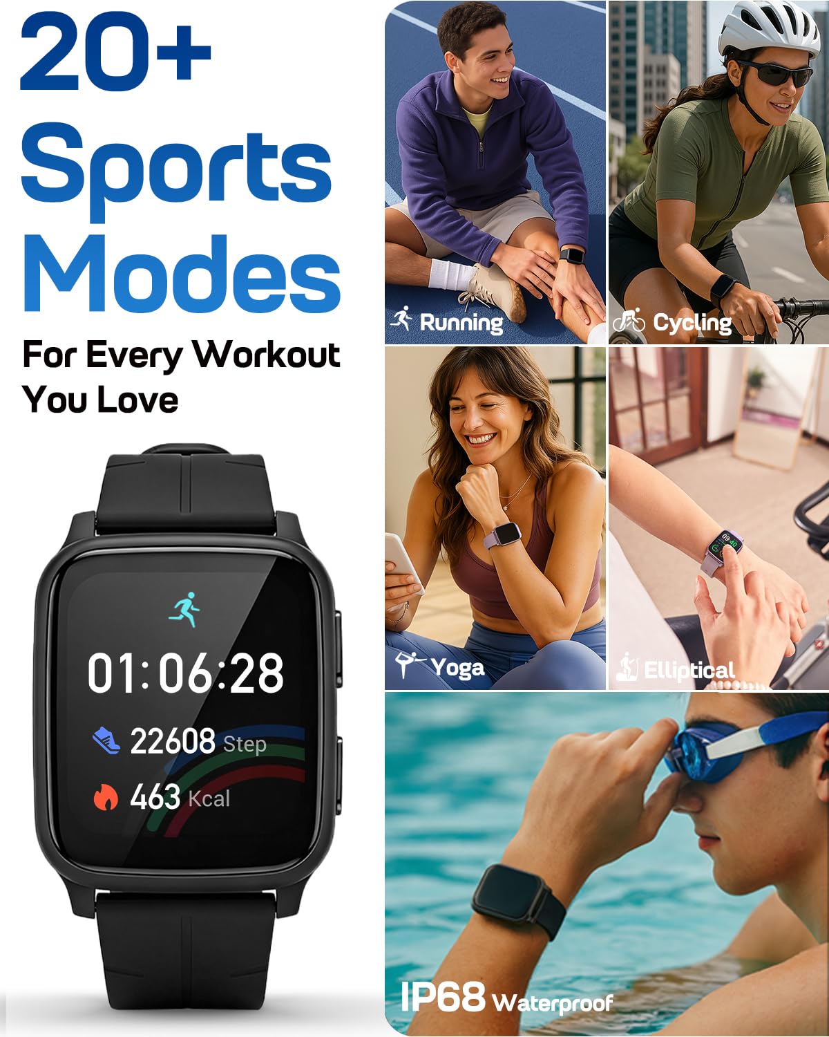 MorePro Fitness Tracker – Heart Rate, BP & Sleep Monitor