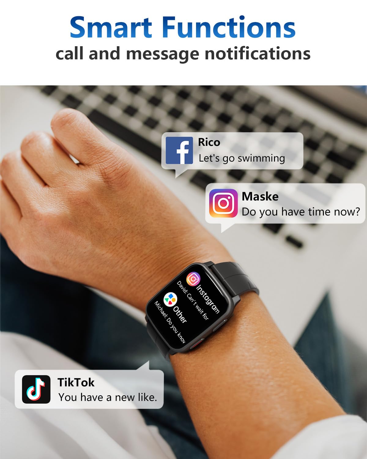 MorePro Fitness Tracker – Heart Rate, BP & Sleep Monitor