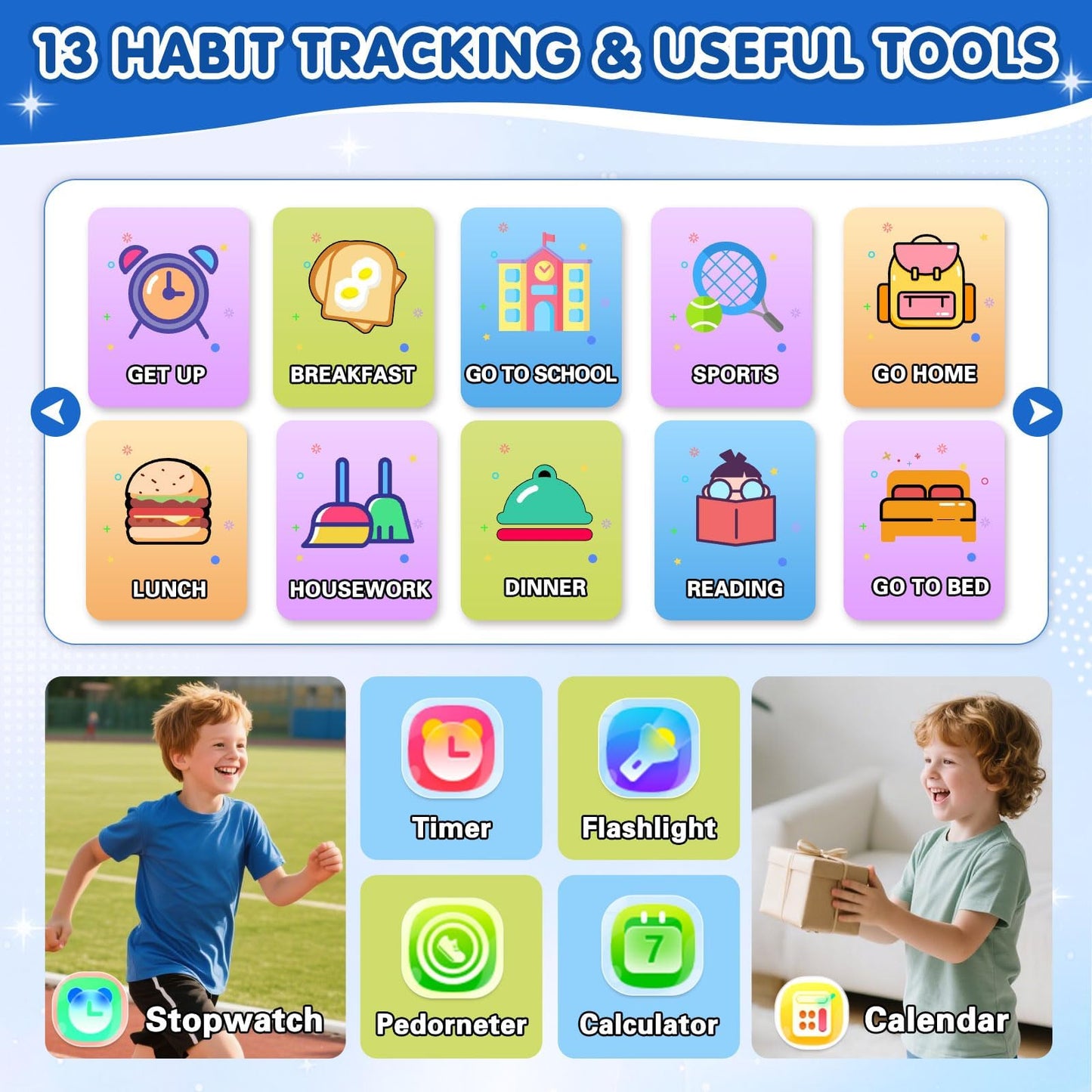 Kids Smartwatch (Ages 3–12) – Fun & Learning Watch