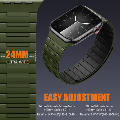 SNBLK Magnetic Silicone Band – Apple Watch Compatible Strap