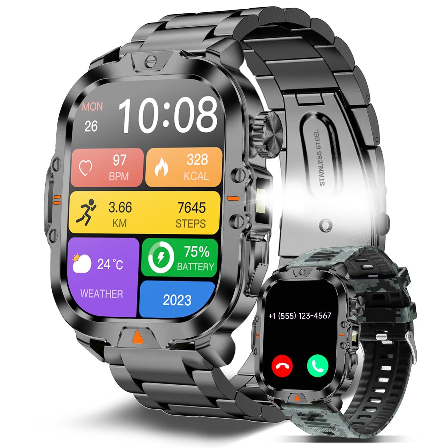 BRUBOSES Smartwatch – 30-Day Battery & Fitness Tracker