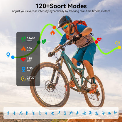 Jacoosa Smart Watches for Men, 1.83" HD Touchsreen, Bluetooth Calling, 5 ATM Water-Resistance, 130+ Sports Modes, Health, Fitness & Sleep Tracker, Timer, Pedometer, Fitness Watch for Android/iOS