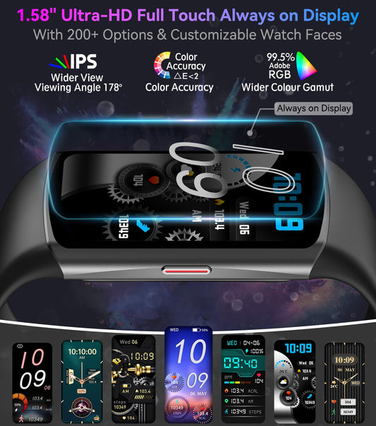 Smartwatch Fitness Tracker – 24/7 Health & 120 Sports Modes