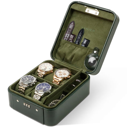 KAMIER Watch Case – 4-Slot Organizer with Lock
