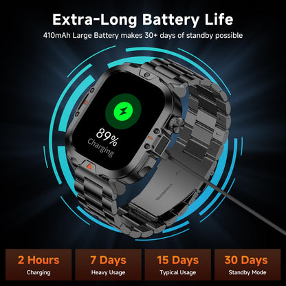 BRUBOSES Smartwatch – 30-Day Battery & Fitness Tracker