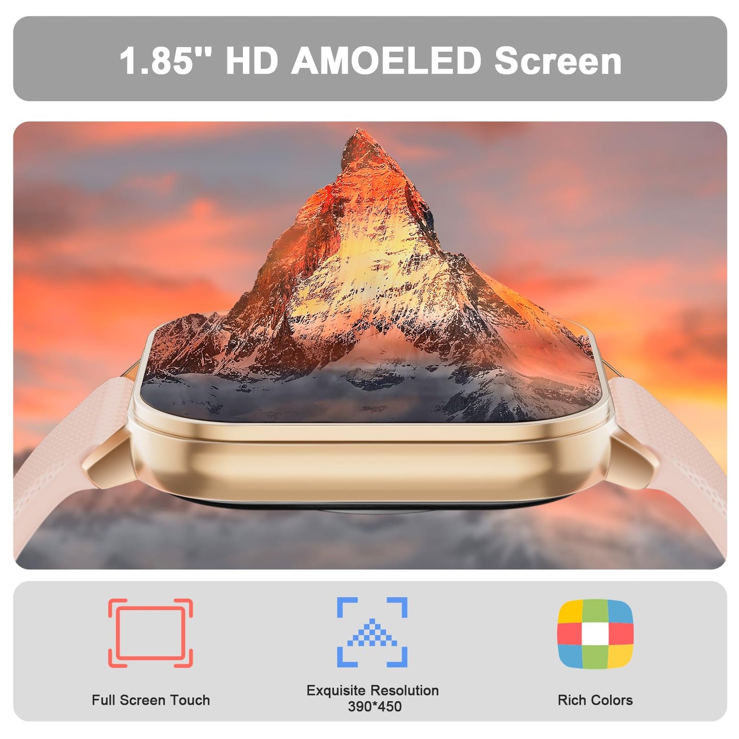 MFVLP 1.85” AMOLED Smartwatch – Fitness & Call Features