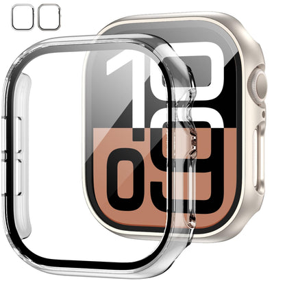 2-Pack Apple Watch Case with Tempered Glass – Full Coverage Protection