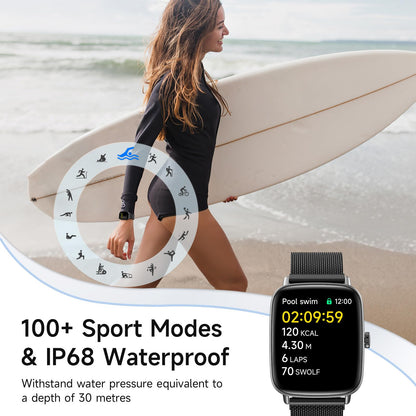 1.85” HD Smartwatch – Fitness Tracker & Bluetooth Calling