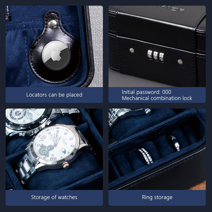 KAMIER Watch Case – 4-Slot Organizer with Lock