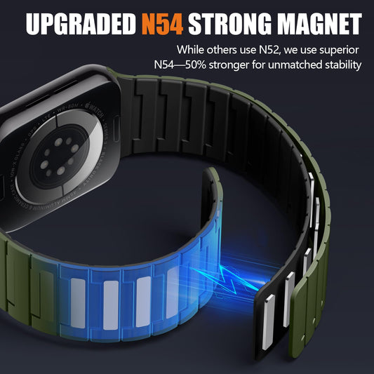 SNBLK Magnetic Silicone Band – Apple Watch Compatible Strap