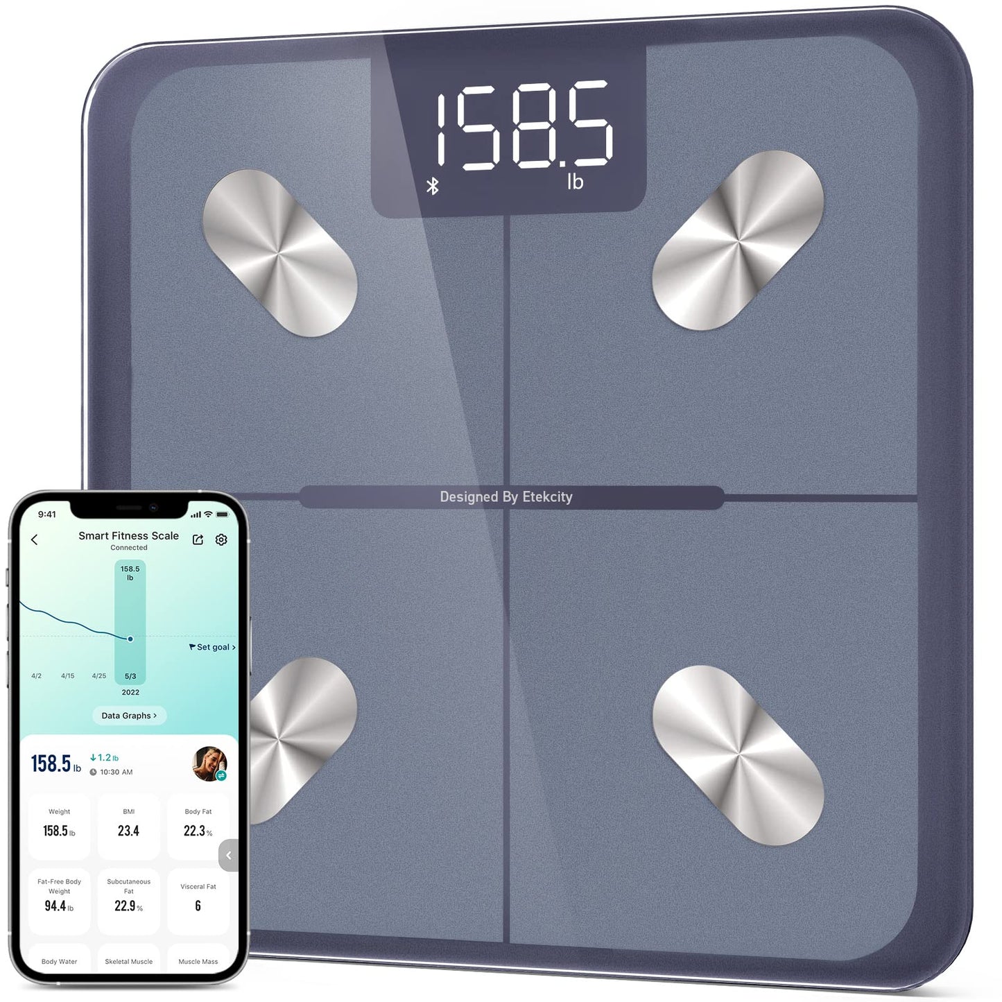 Etekcity Smart Scale – Digital Body Weight & BMI Bathroom Scale