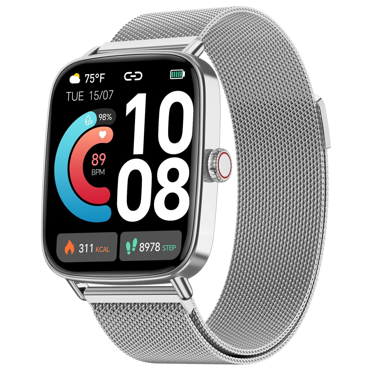 1.85” HD Smartwatch – Fitness Tracker & Bluetooth Calling