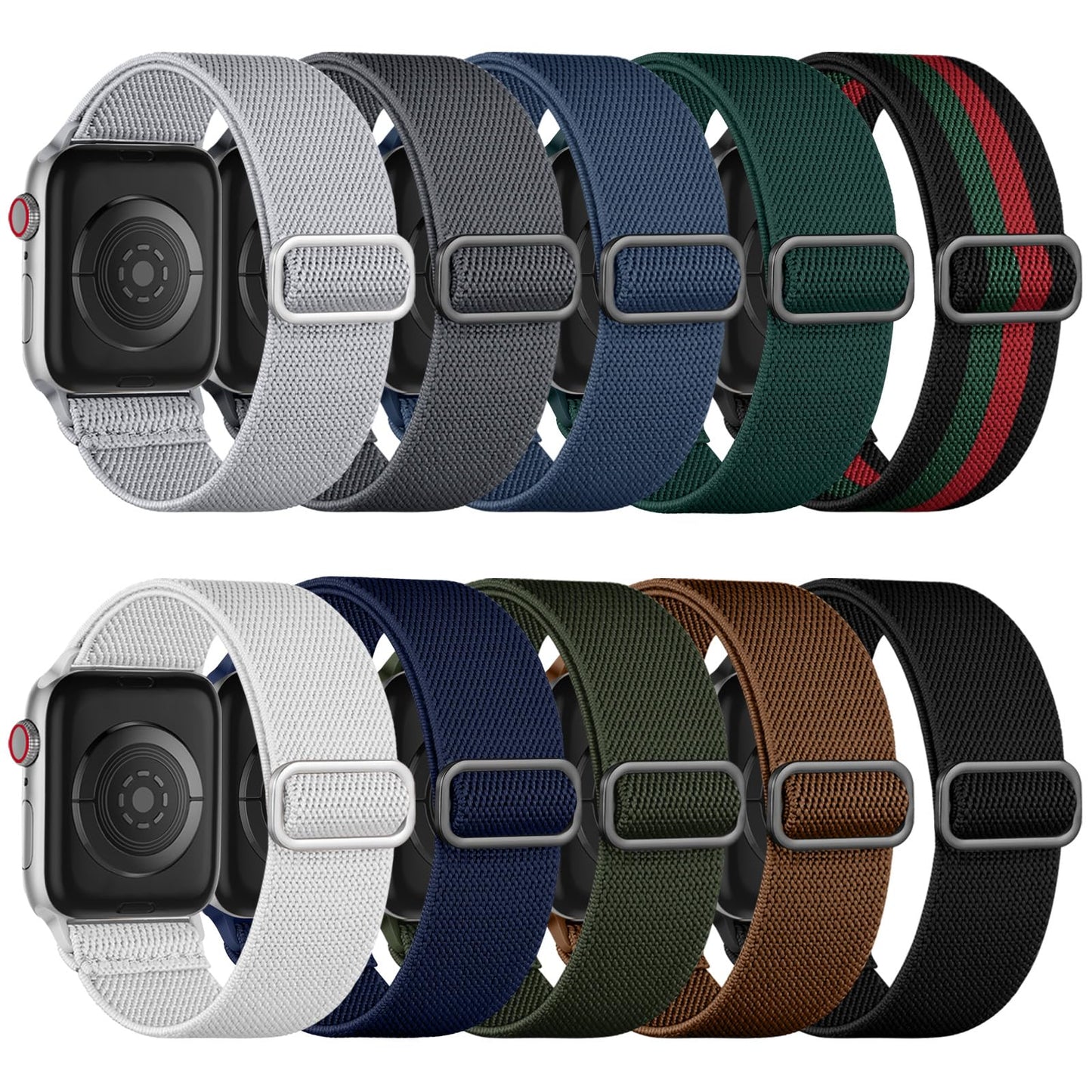 Maledan 10-Pack Braided Solo Loop – Apple Watch Bands